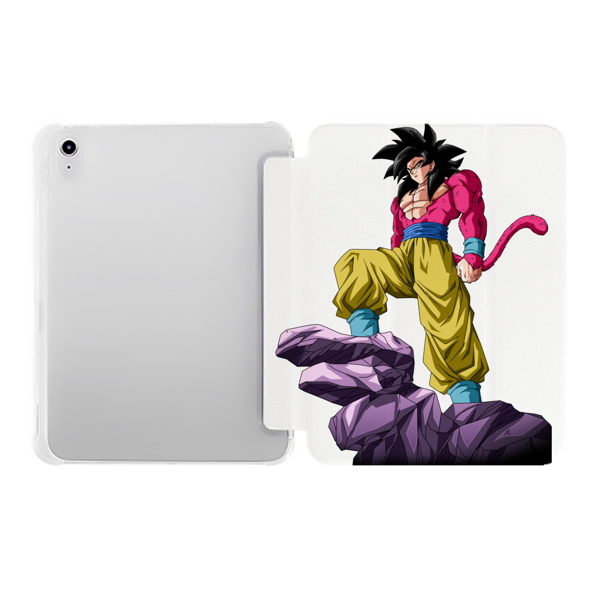 （画像用） ドラゴンボール 孫悟空（そん ごくう）Son Goku カカロット DRAGON BALL Kakarotto IPad ケース ペン収納付き 三つ折りスタンド PUレザー×シリコン 対応機種9.5/10.5/10.9インチ